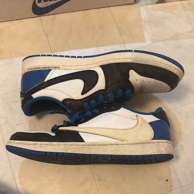Travis Scott × fragment design × Nike Air Jordan 1 Low OG SP "Military Blue"