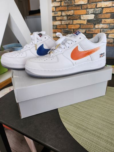 KITH × Nike Air Force 1 Low "White/Rush Blue/White/Brilliant Orange"