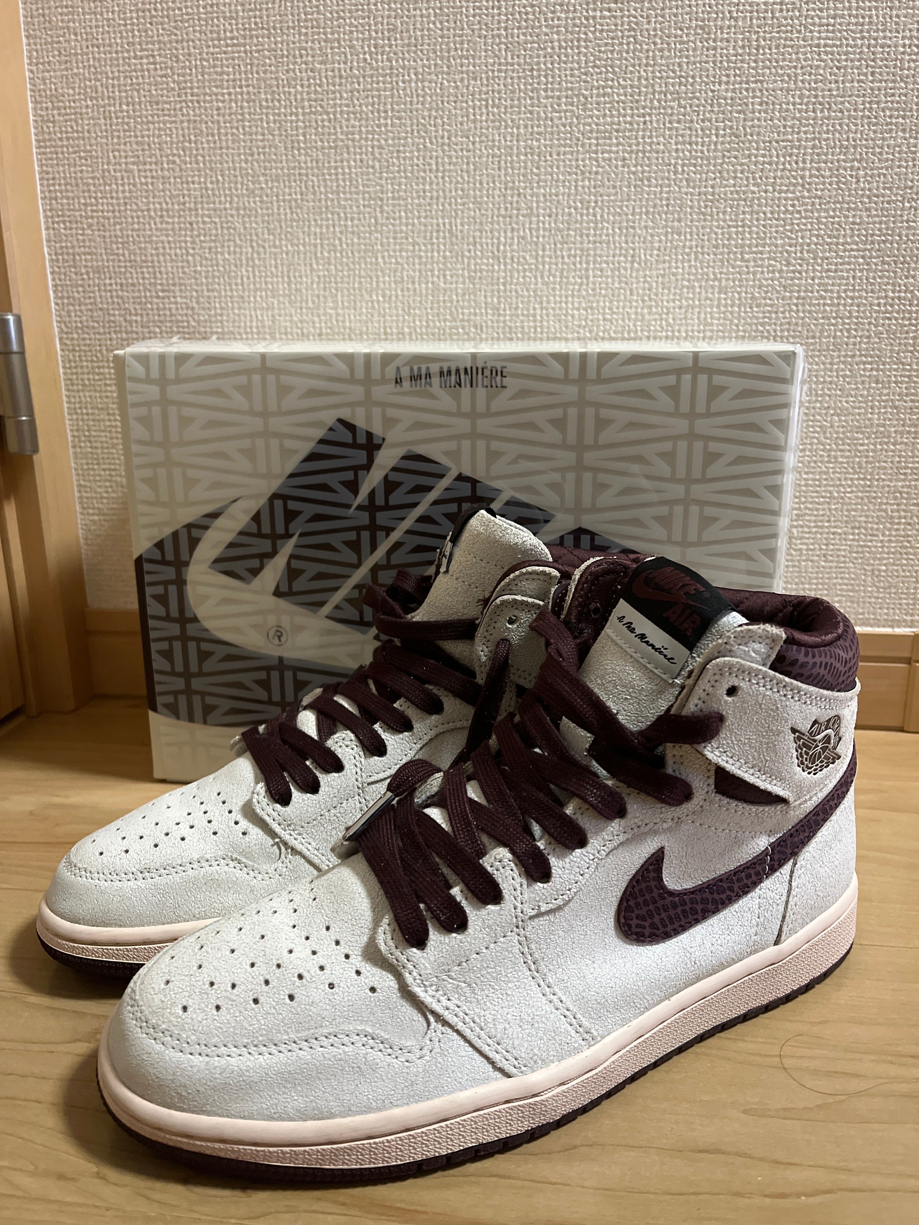 A Ma Maniere × Nike Air Jordan 1 Retro High OG "Sail and Burgundy"