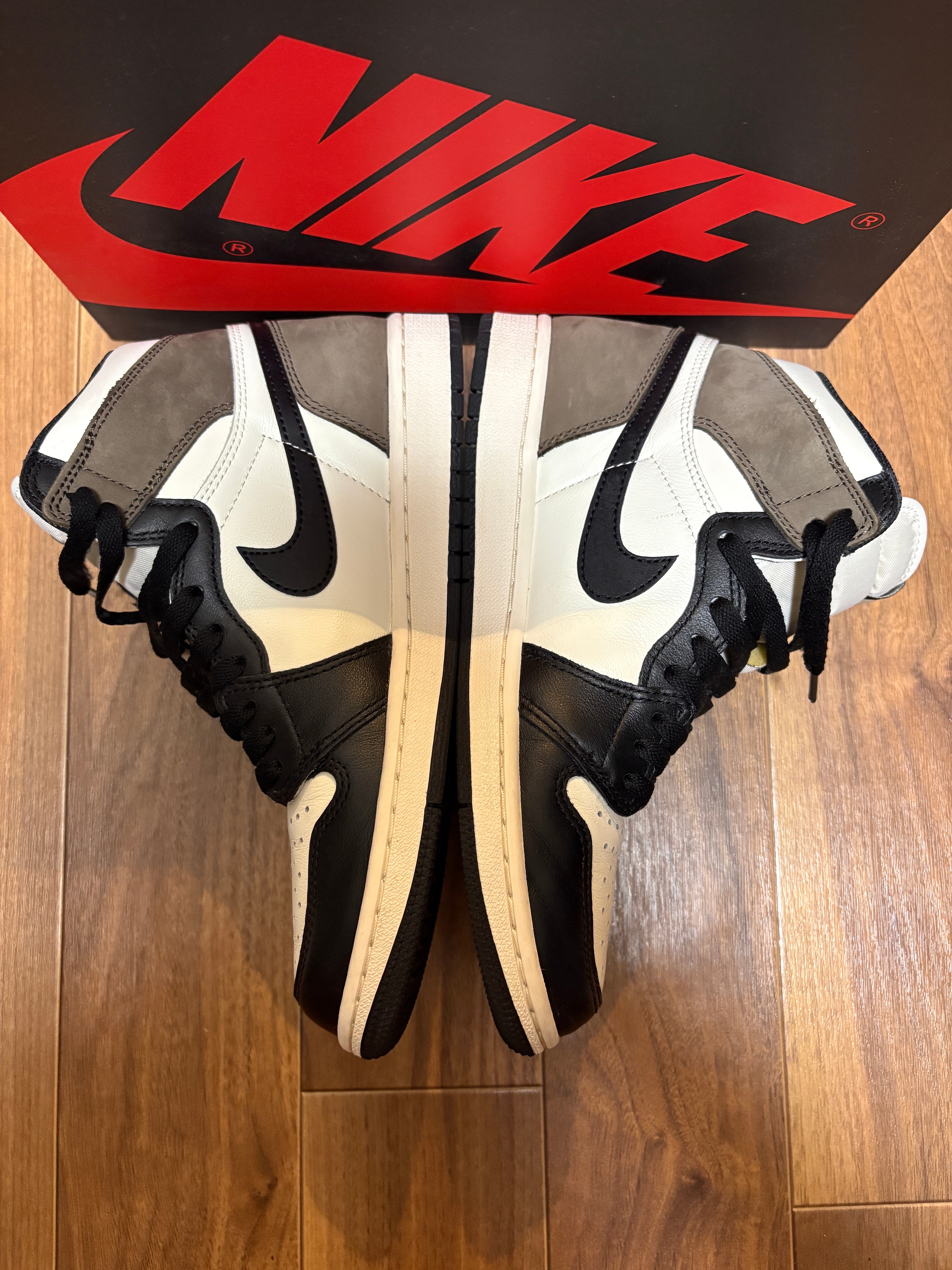 ナイキ エアジョーダン1 ハイ OG "セイル/ダークモカ/ブラック"