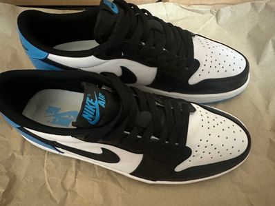 Nike Air Jordan 1 Low OG "Black and Dark Powder Blue/UNC"