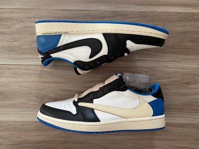 Travis Scott × fragment design × Nike Air Jordan 1 Low OG SP "Military Blue"