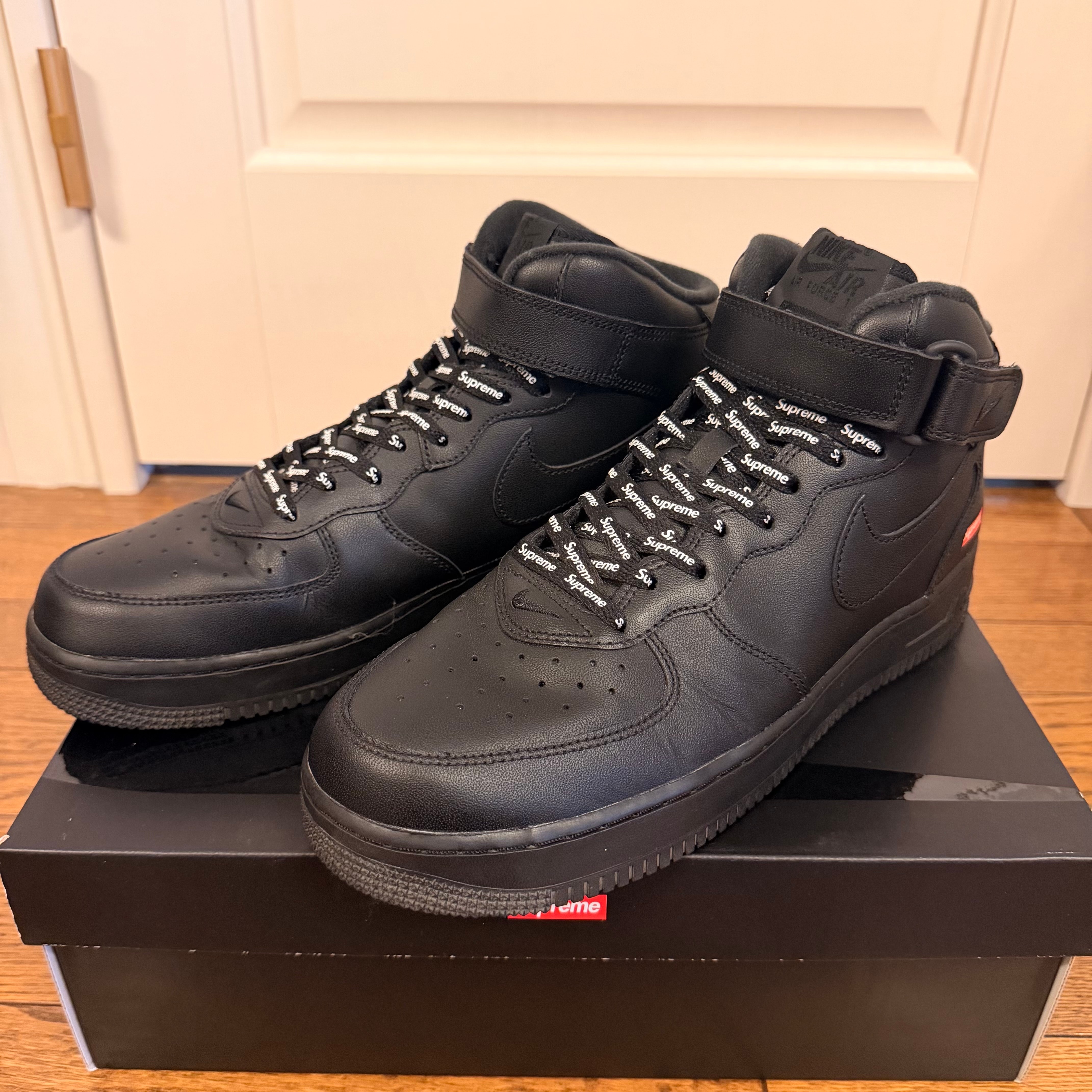 Supreme × Nike Air Force 1 Mid "Black" FW24