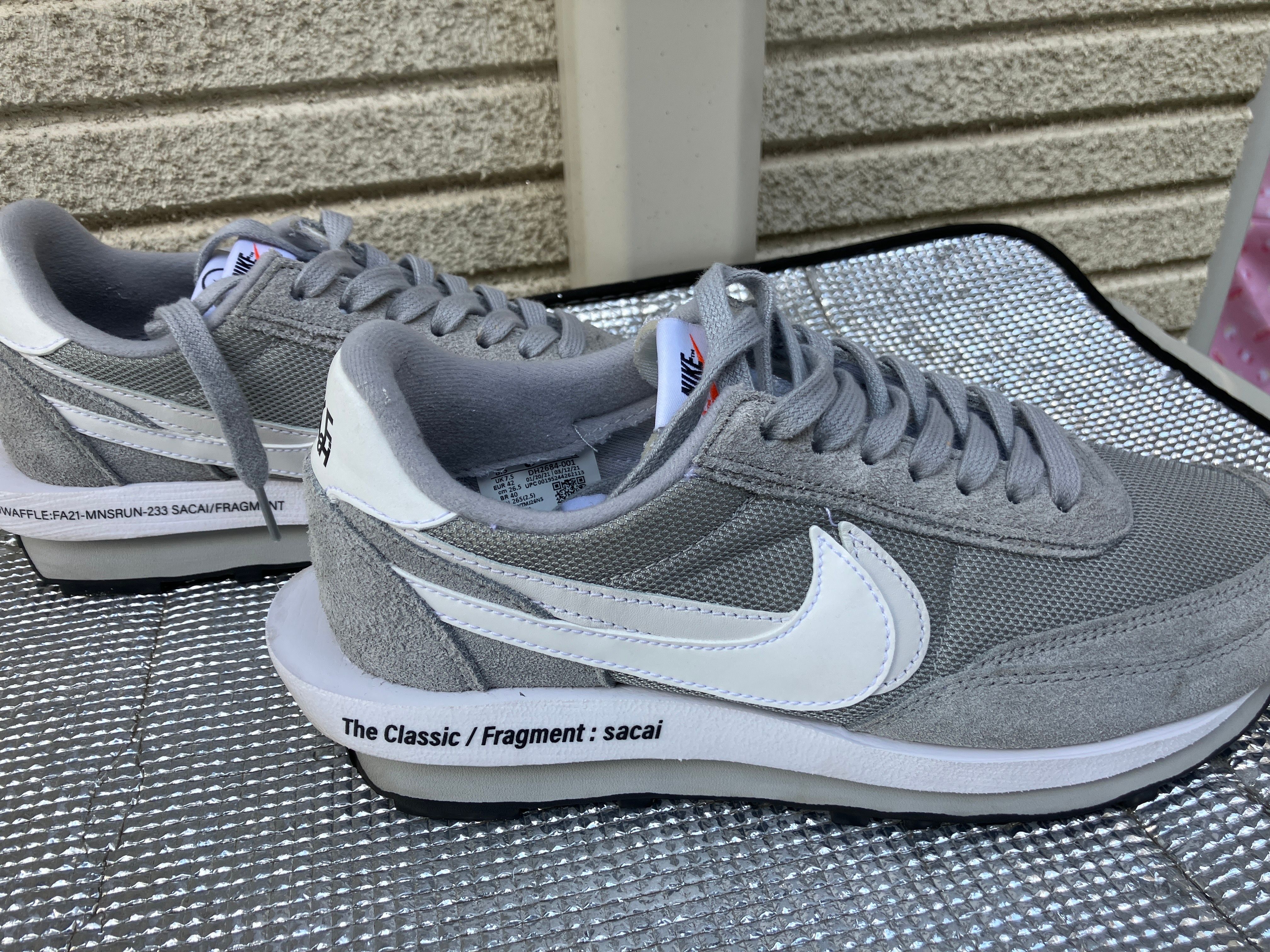 Fragment × sacai × Nike LD Waffle "Light Smoke Grey"