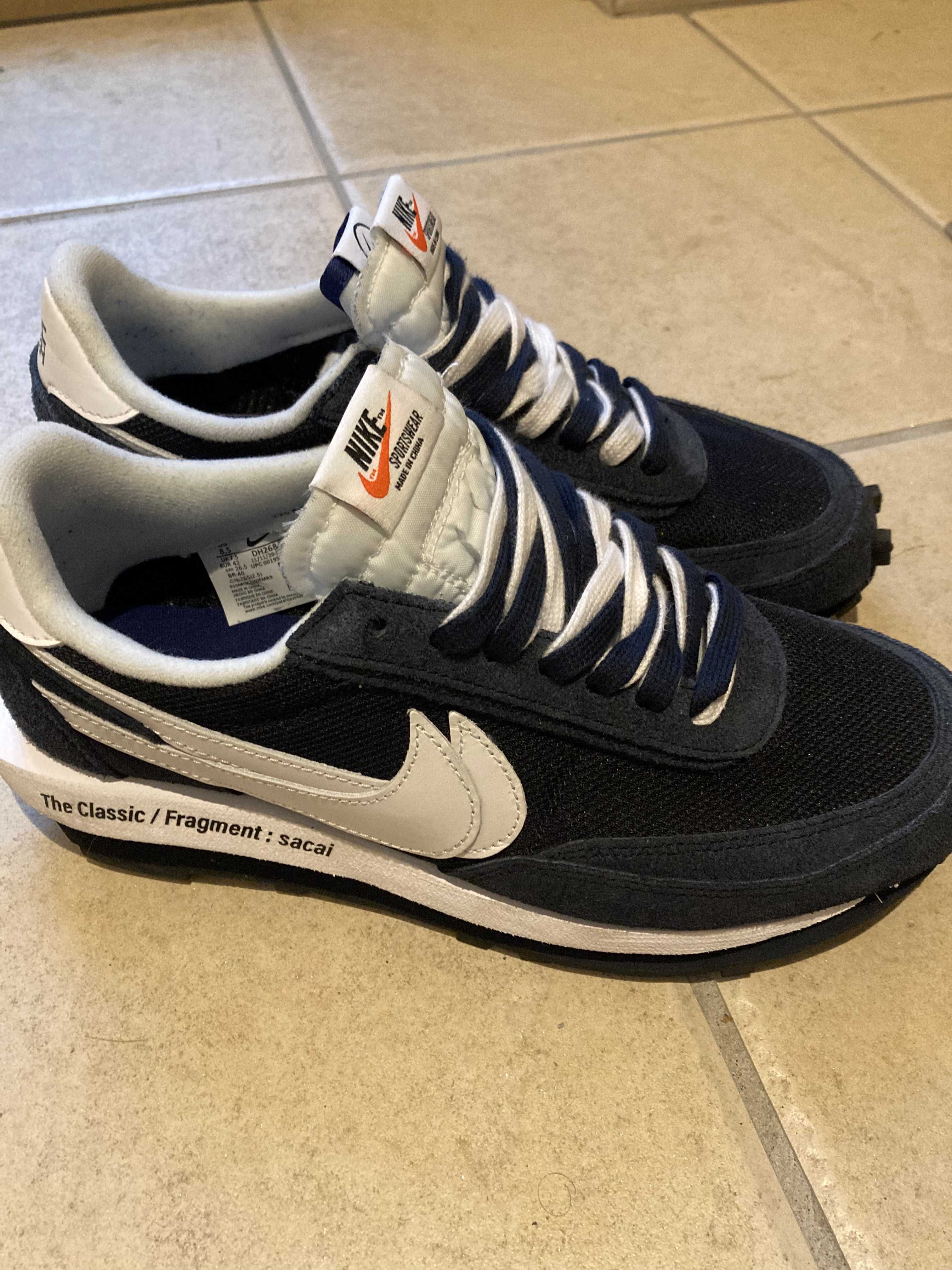 Fragment × sacai × Nike LD Waffle "Blackended Blue"