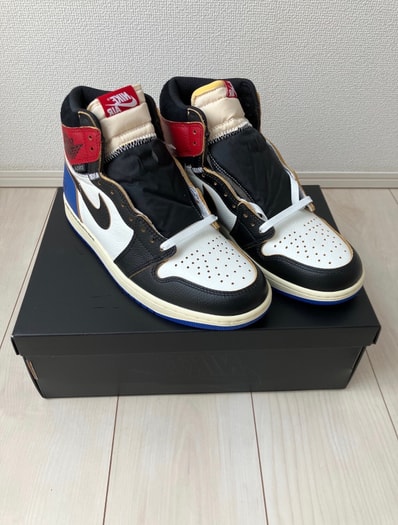 fragment design × UNION × Nike Air Jordan 1 High OG "Black/Varsity Red"