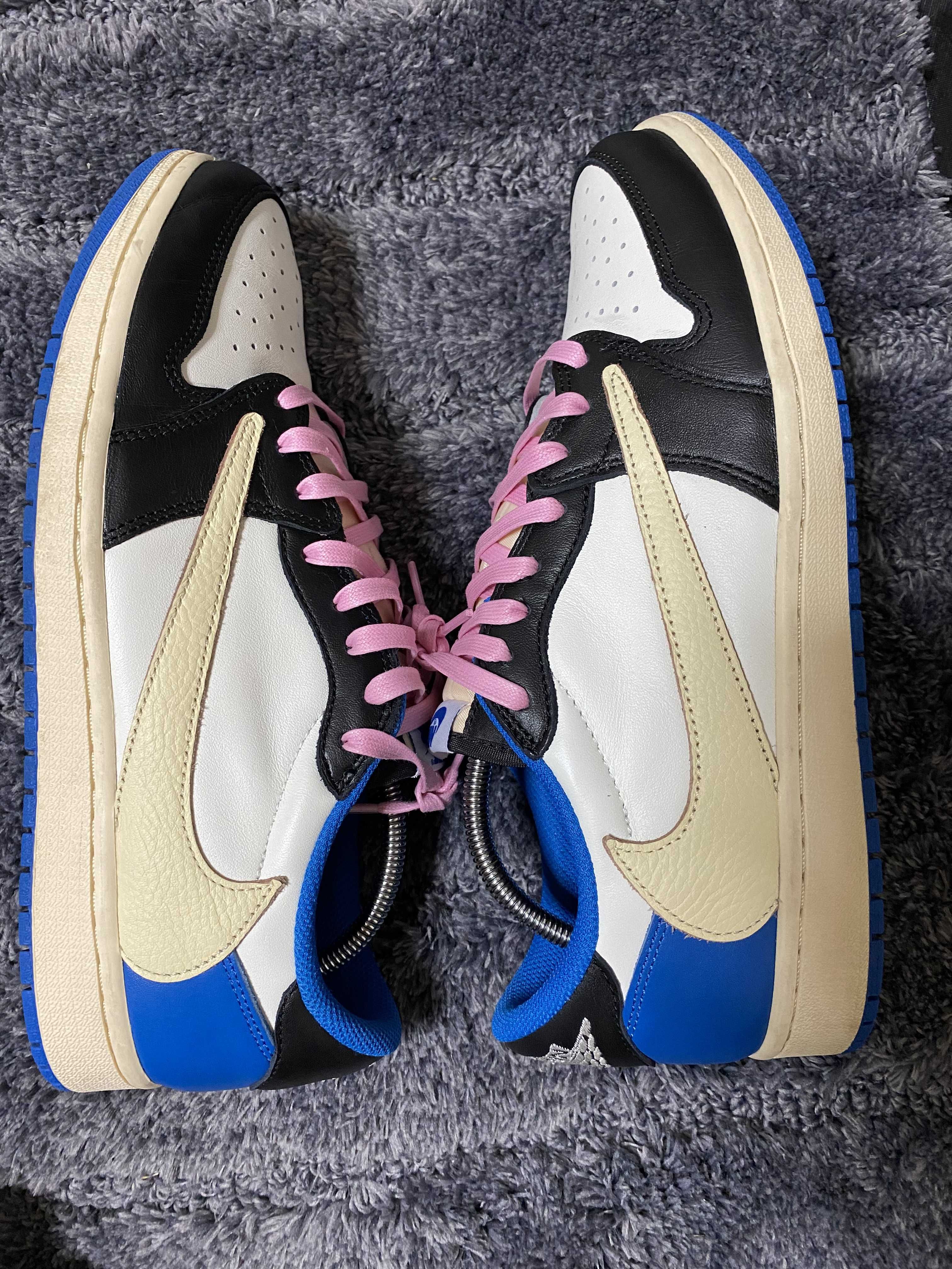 Travis Scott × fragment design × Nike Air Jordan 1 Low OG SP "Military Blue"