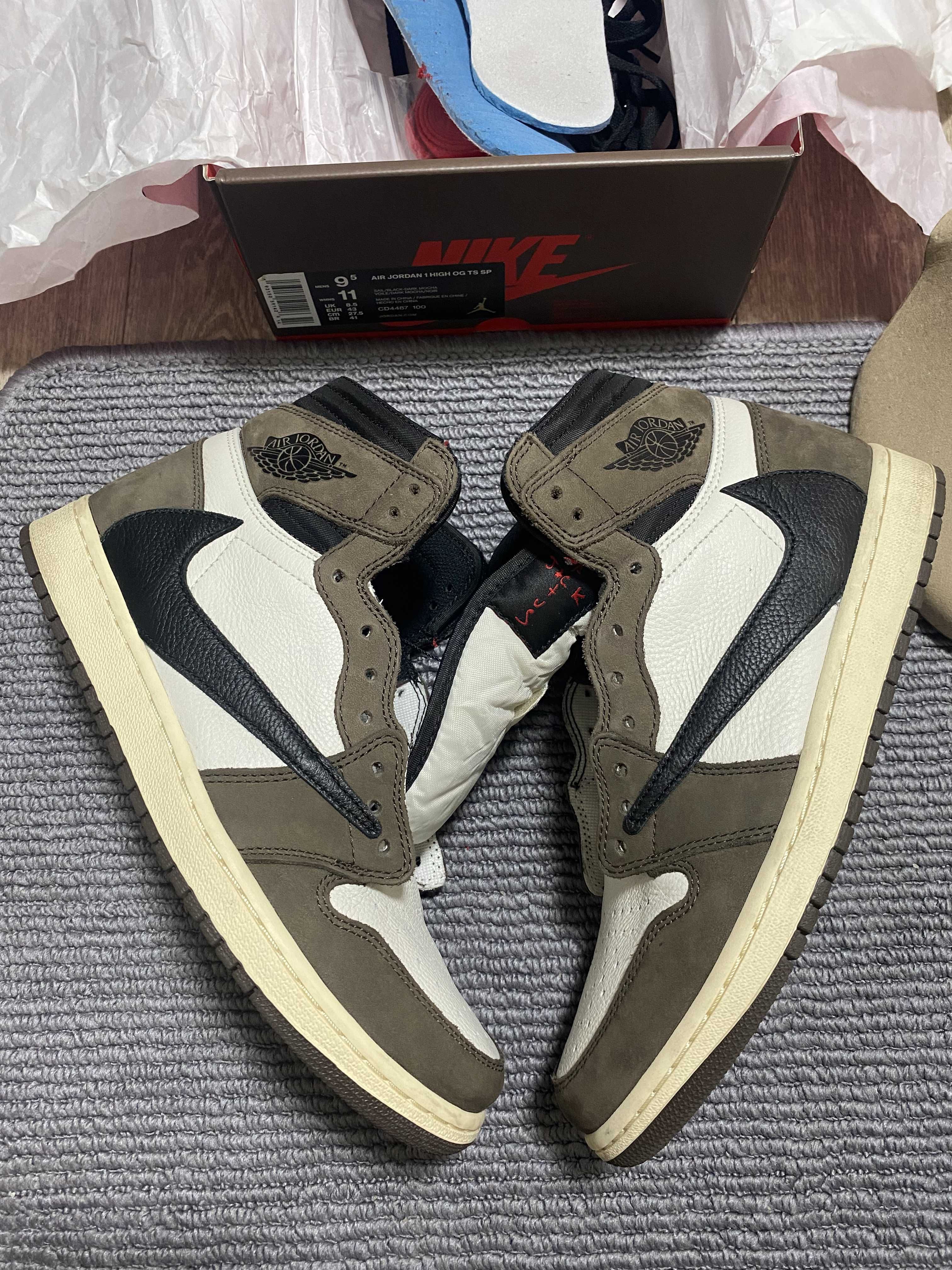 Travis Scott × Nike Air Jordan 1 Retro High OG TS SP "Sail/Dark Mocha"