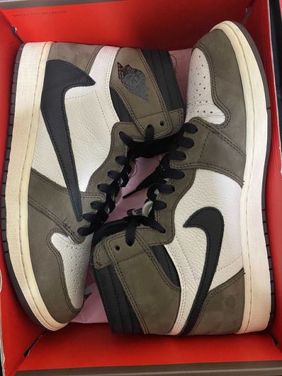 Travis Scott × Nike Air Jordan 1 Retro High OG TS SP "Sail/Dark Mocha"