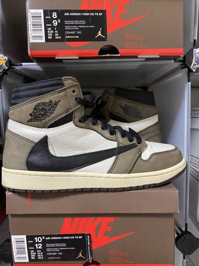 Travis Scott × Nike Air Jordan 1 Retro High OG TS SP "Sail/Dark Mocha"