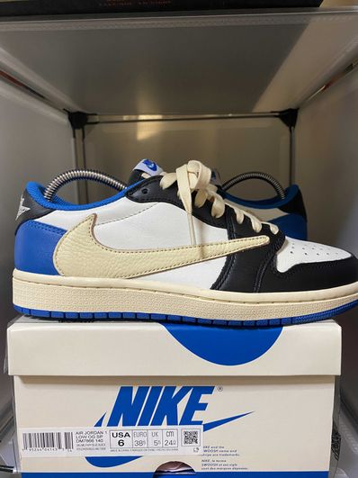 Travis Scott × fragment design × Nike Air Jordan 1 Low OG SP "Military Blue"