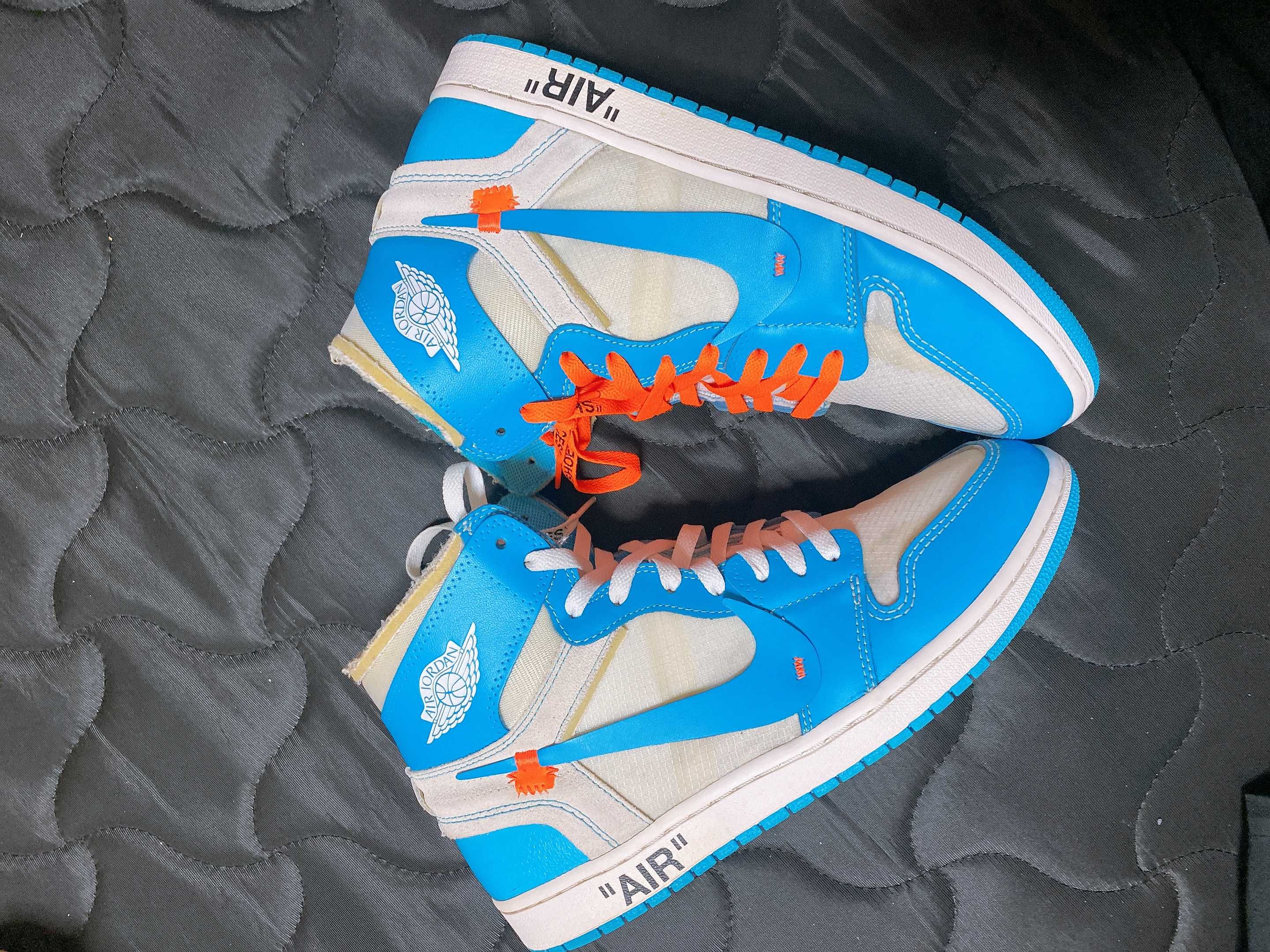 Off-White × Nike Air Jordan 1 High UNC "White/Dark Powder Blue"
