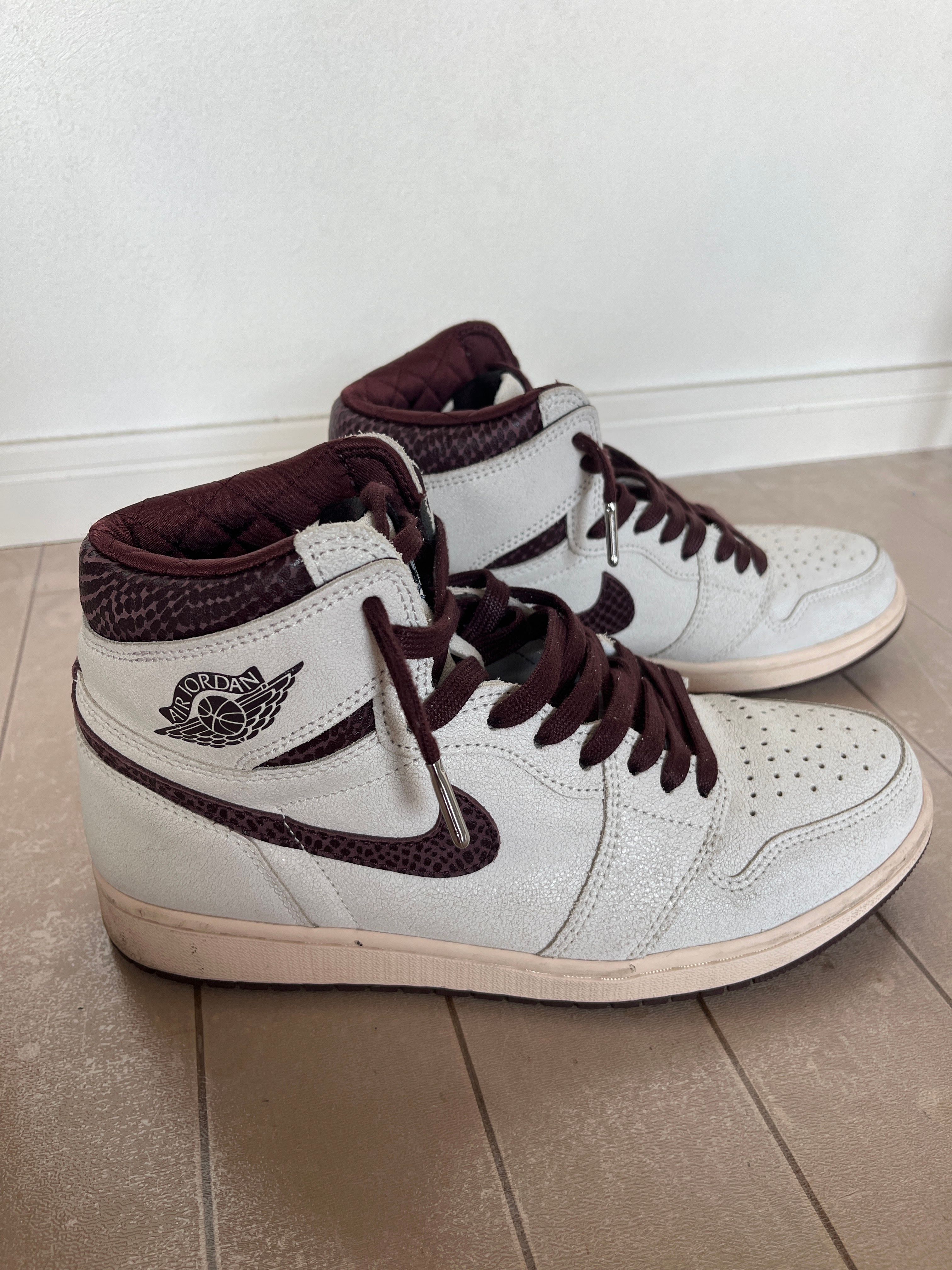 A Ma Maniere × Nike Air Jordan 1 Retro High OG "Sail and Burgundy"