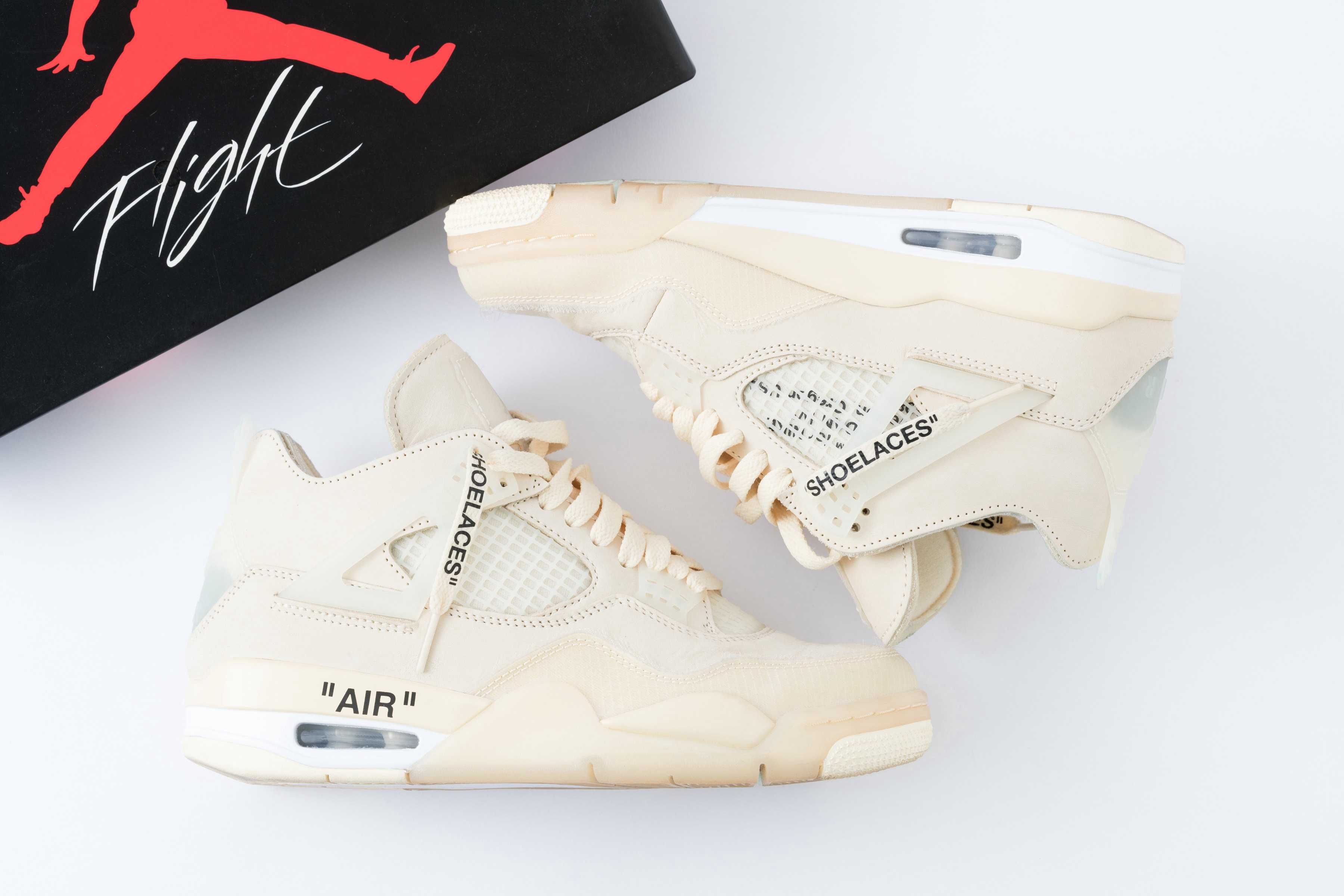 Off-White × Nike Women's Air Jordan 4 SP "Sail"