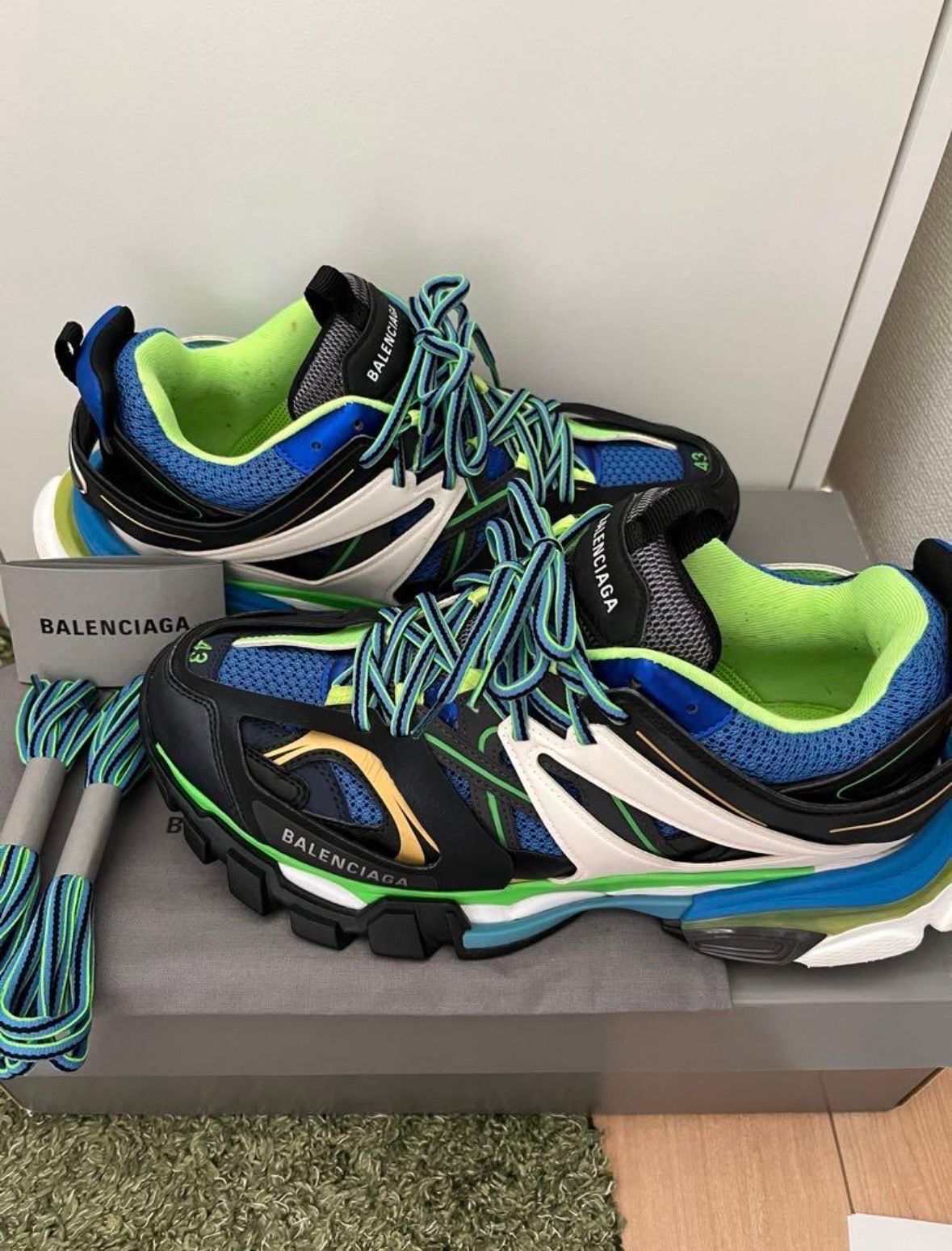 Balenciaga Track Trainers "Green White Blue"