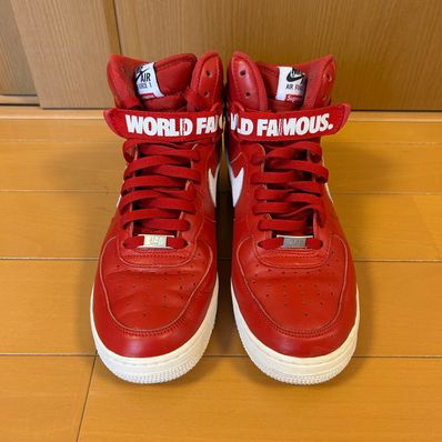 Supreme × Nike Air Force 1 High World Famous "Red"