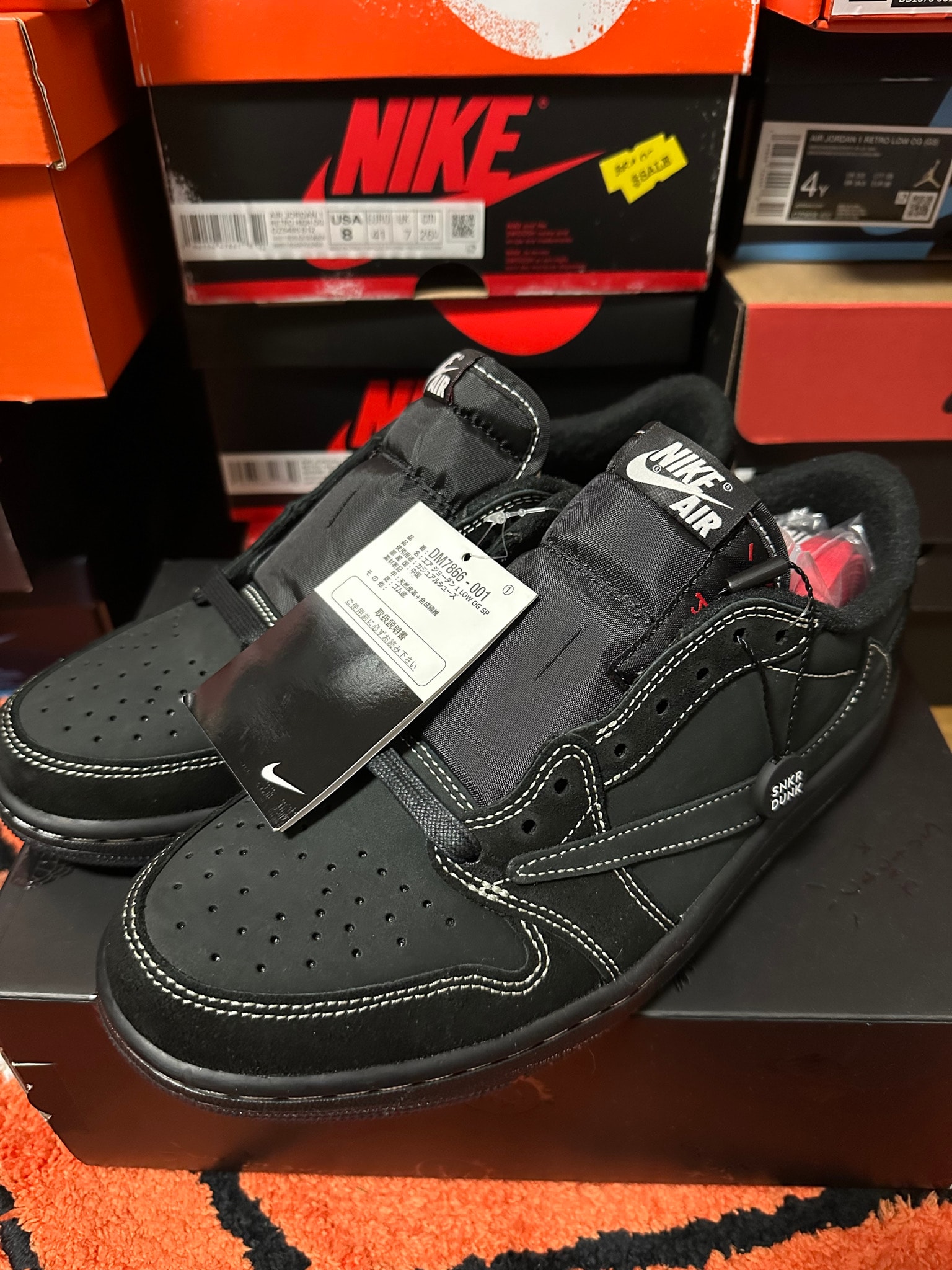Travis Scott × Nike Air Jordan 1 Low OG SP "Black Phantom"