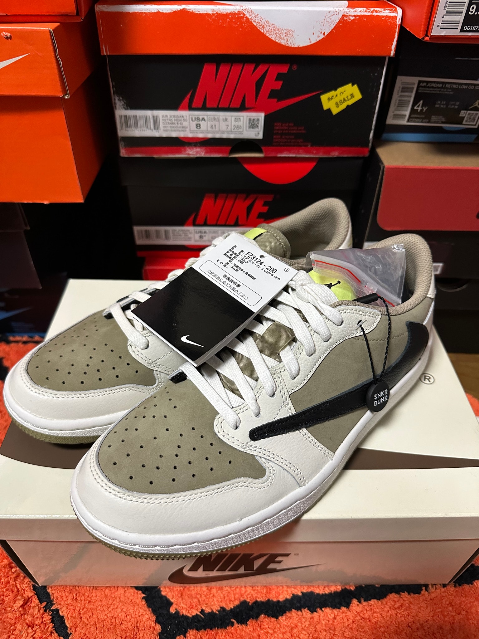Travis Scott × Nike Air Jordan 1 Low Golf NRG "Neutral Olive"