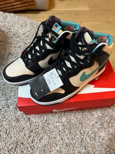 Nike Dunk High Retro EMB "Pearl White and Washed Teal"