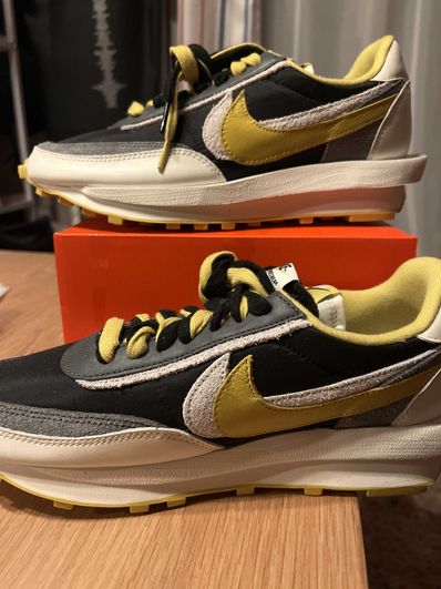 UNDERCOVER × sacai × Nike LD Waffle "Black/Sail-Dark Grey-Bright Citron"