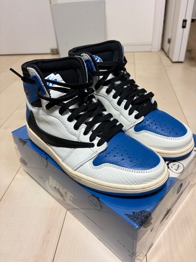 Travis Scott × fragment design × Nike Air Jordan 1 Retro High OG SP "Military Blue"