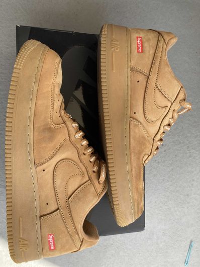 Supreme × Nike Air Force 1 Low "Flax/Wheat"