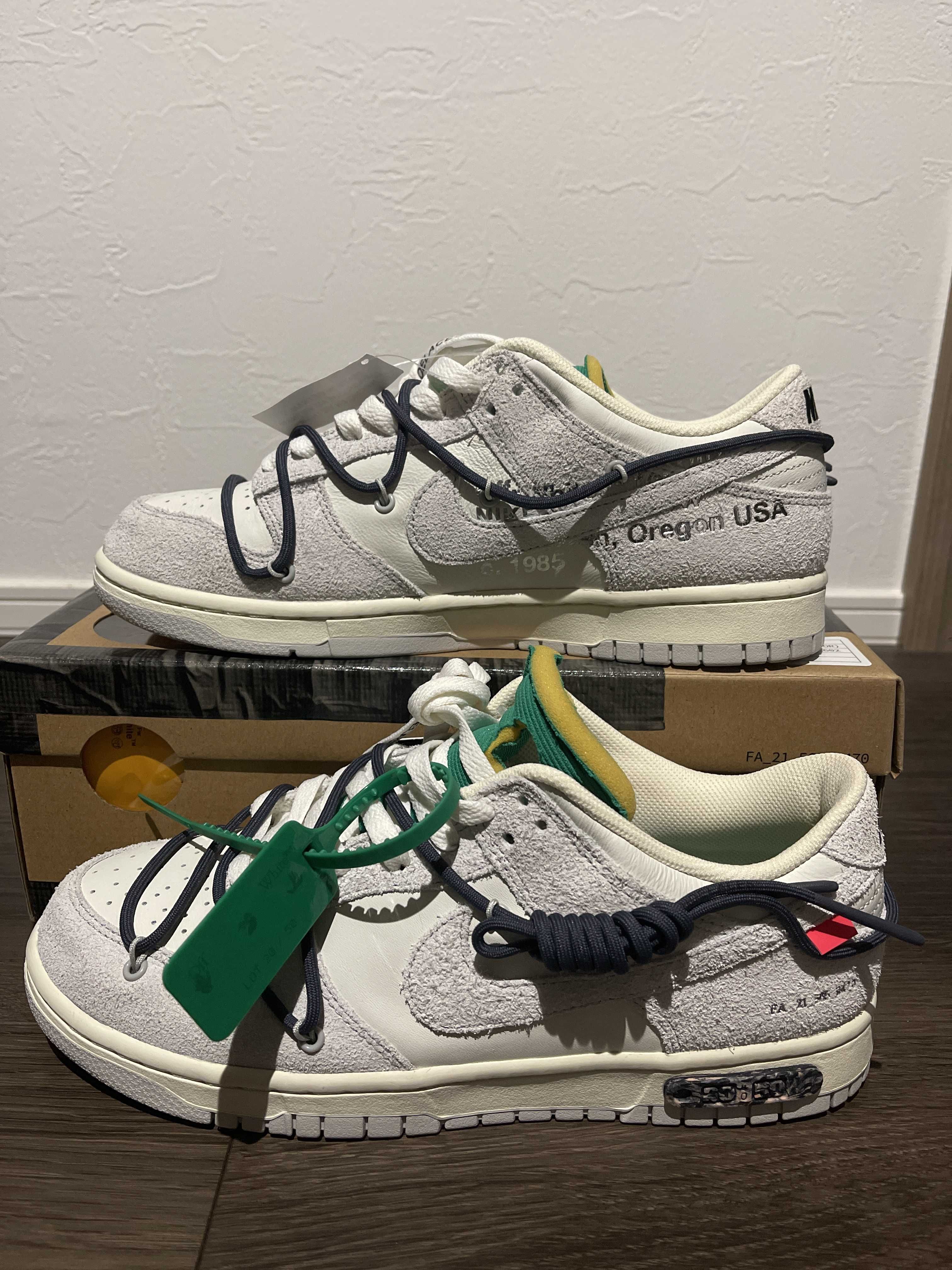 Off-White × Nike Dunk Low "Sail/Neutral Grey/Gridiron"