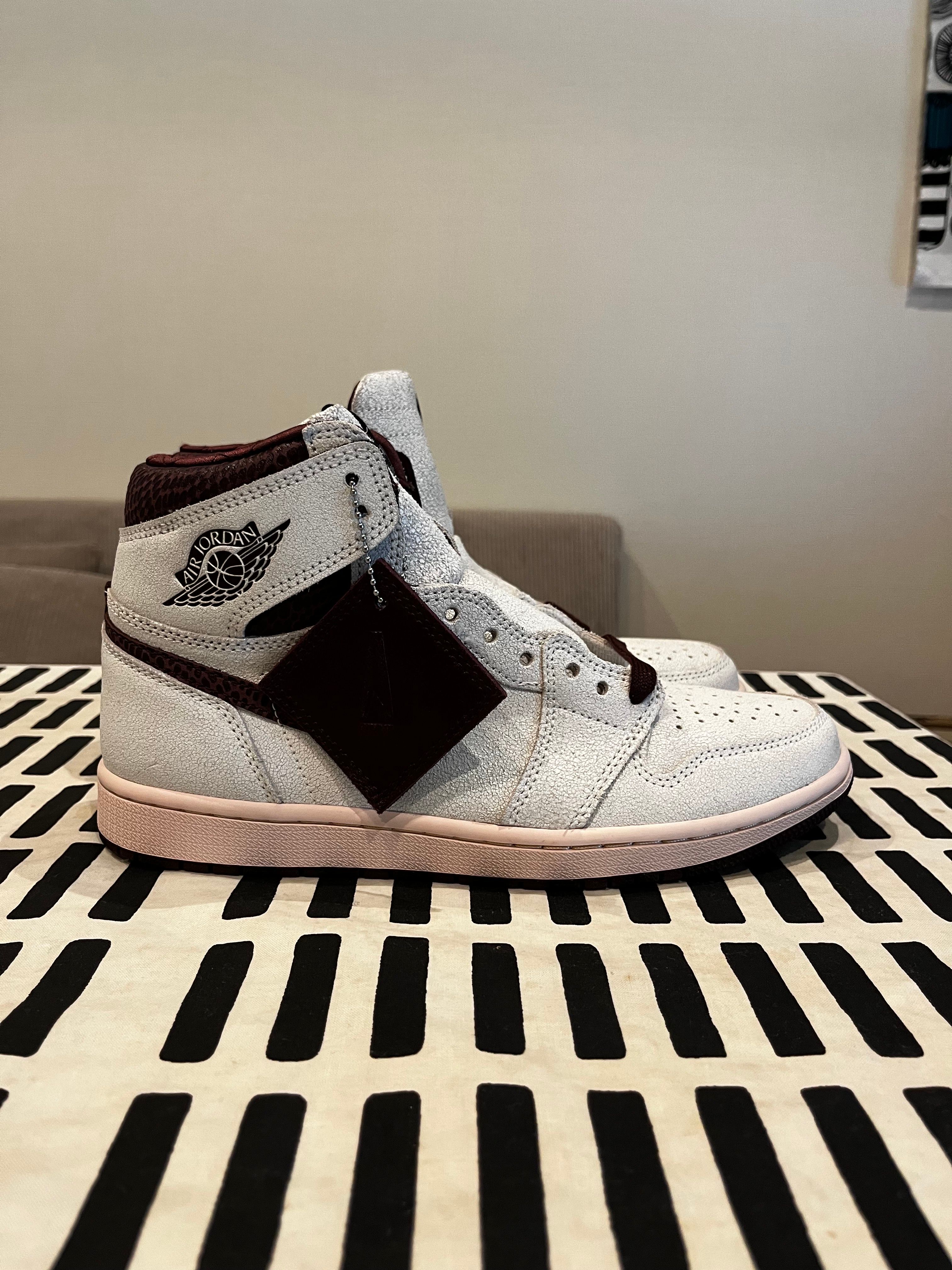 A Ma Maniere × Nike Air Jordan 1 Retro High OG "Sail and Burgundy"