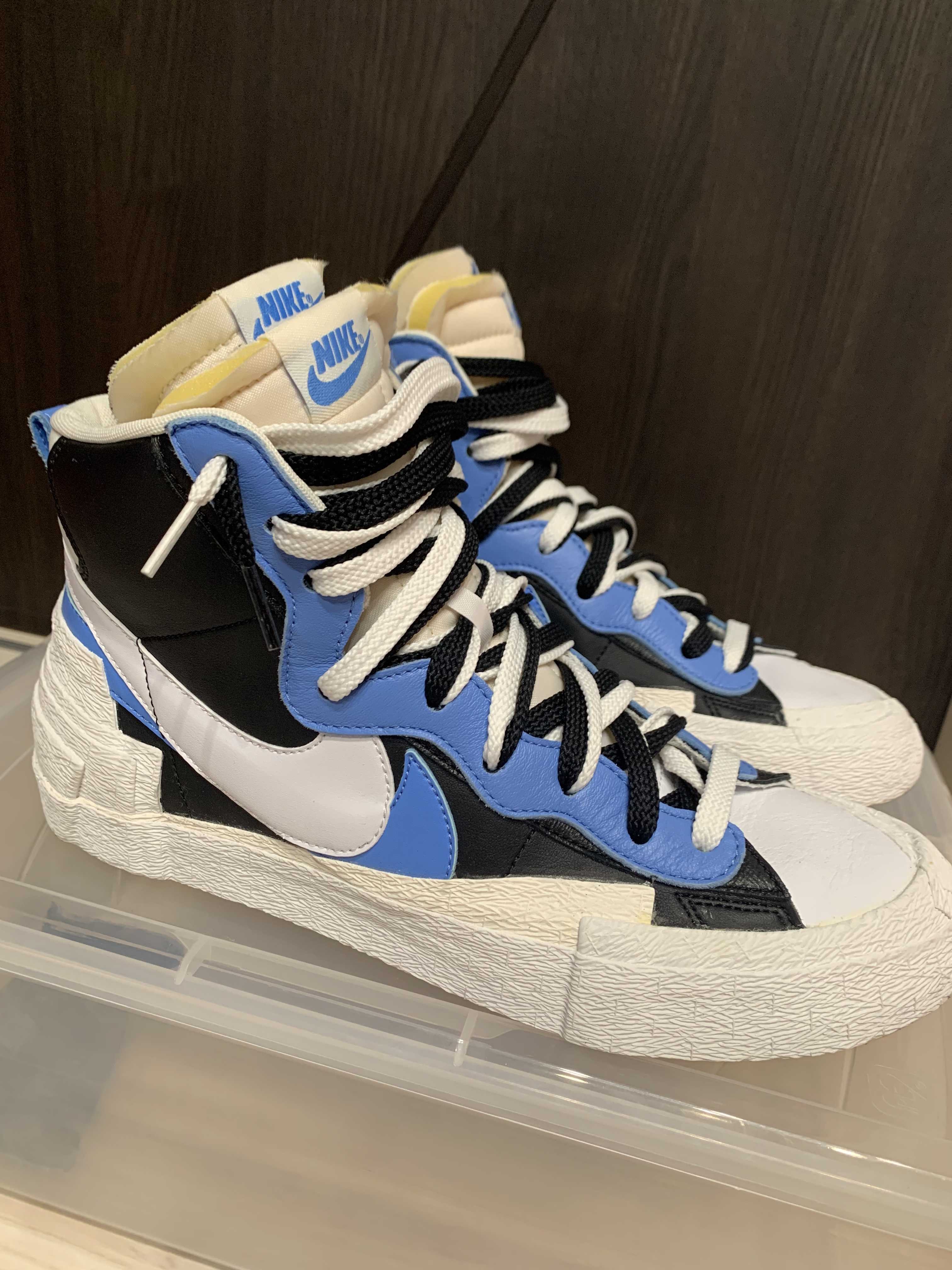 sacai × NIKE BLAZER MID "BLACK / BLUE"