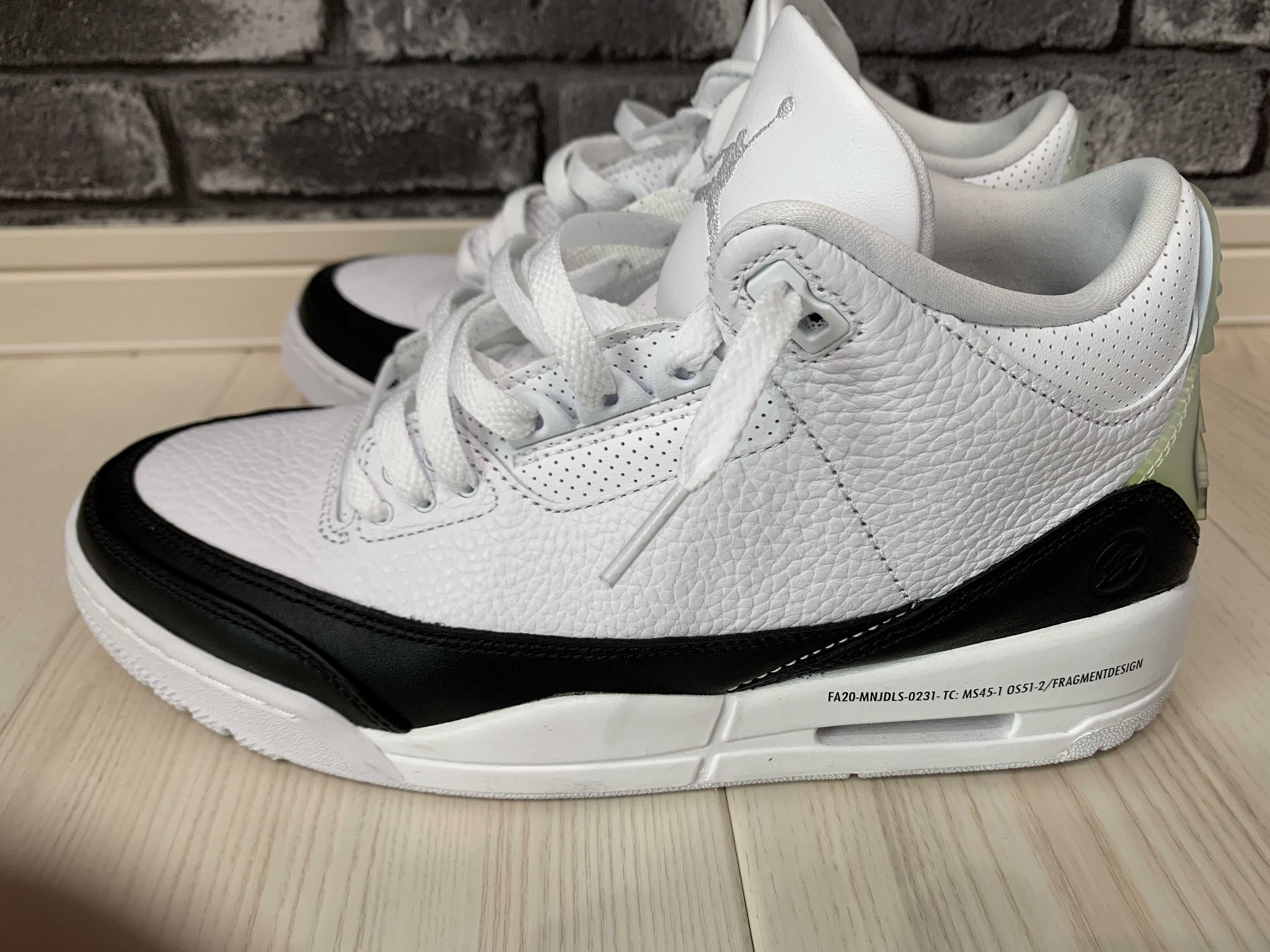 Fragment × Nike Air Jordan 3 "White/Black"