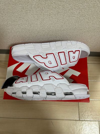Nike Air More Uptempo Slide "White and University Red"