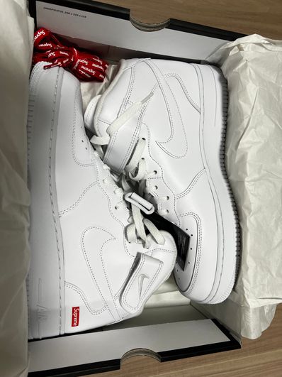 Supreme × Nike Air Force 1 Mid "White" FW24