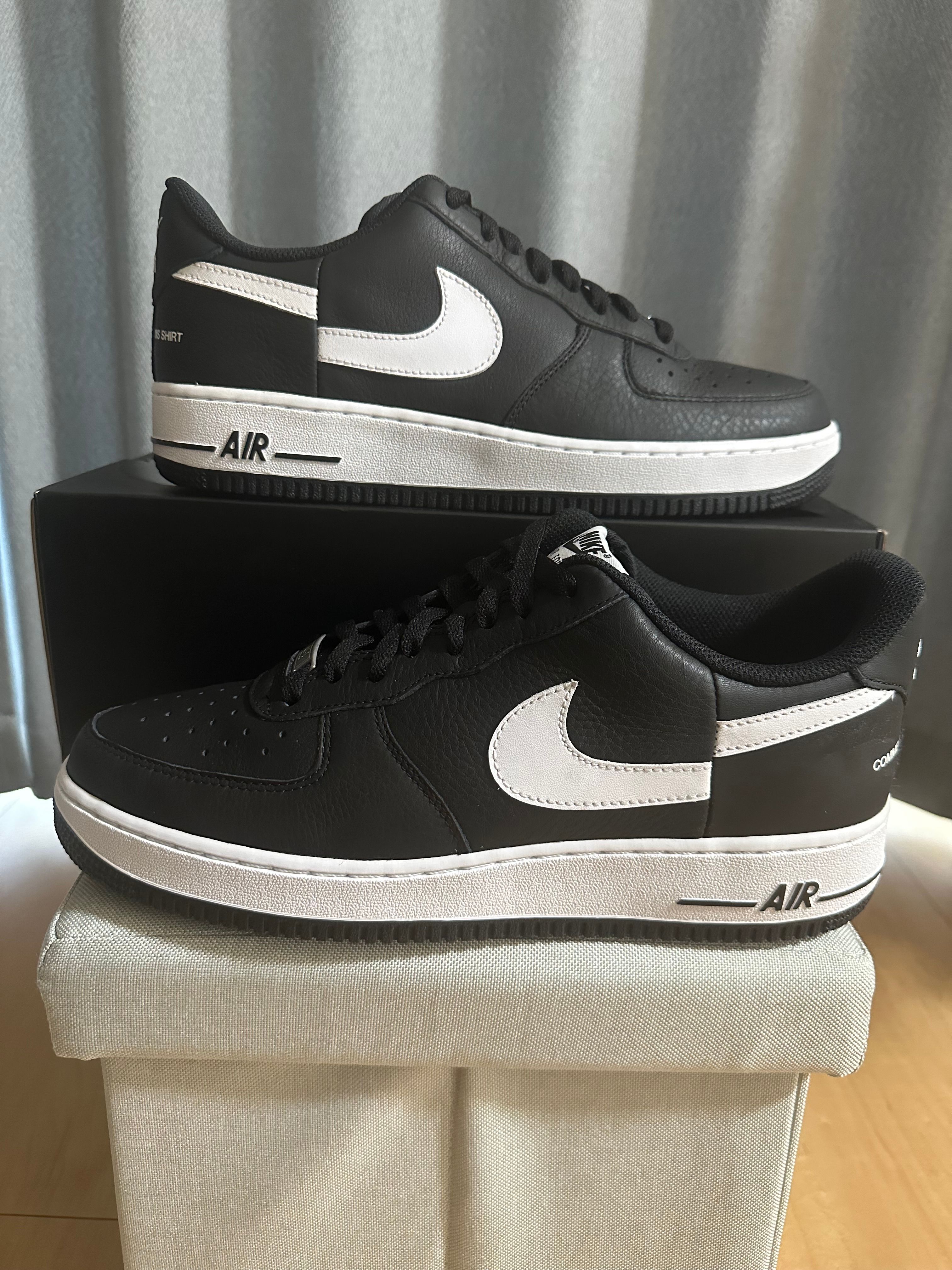 Supreme × COMME des GARCONS SHIRT × Nike Air Force 1 Low "Black/White" (2018)