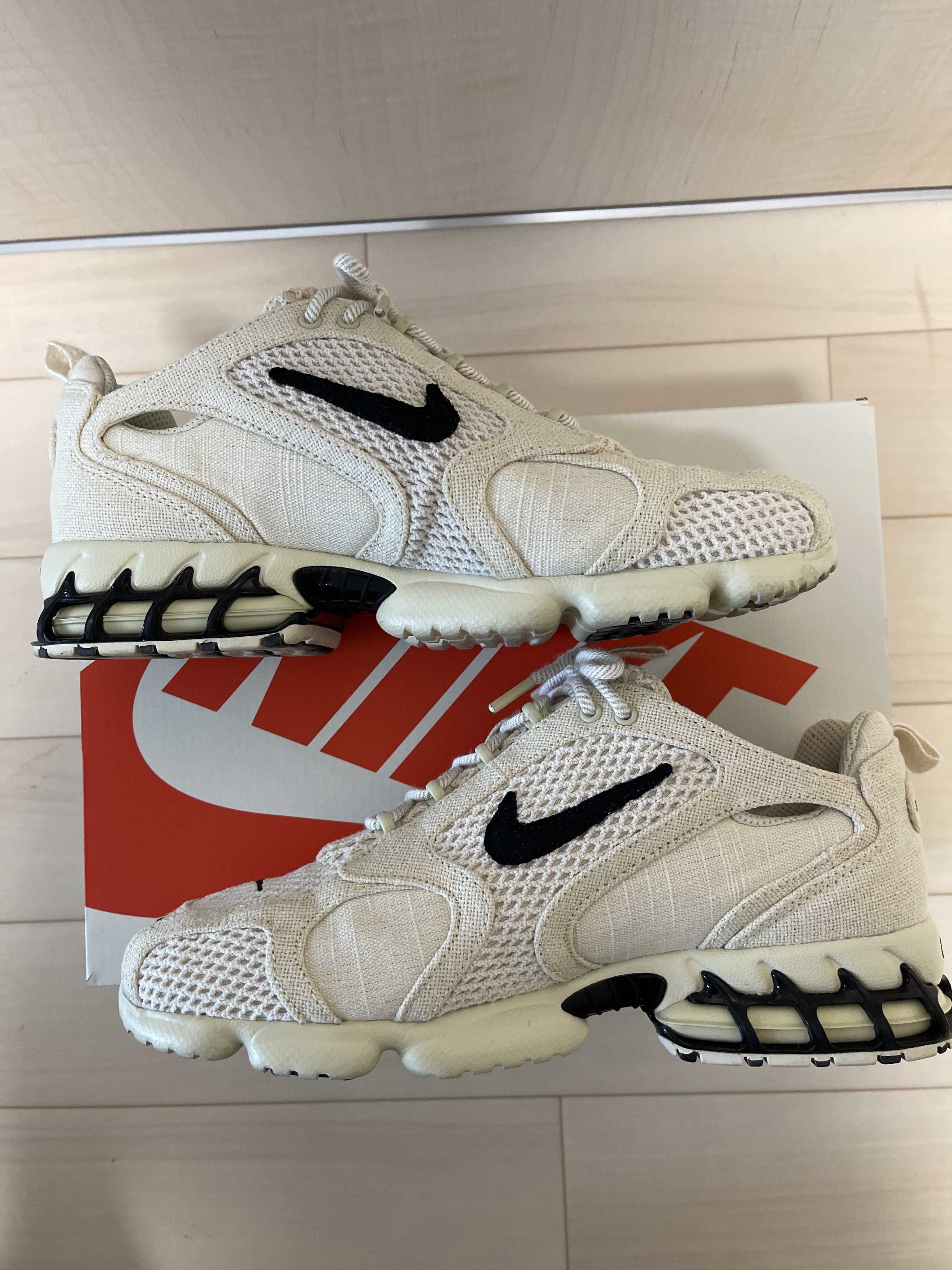 Stussy × Nike Air Zoom Spiridon CG 2 "Fossil/Black"