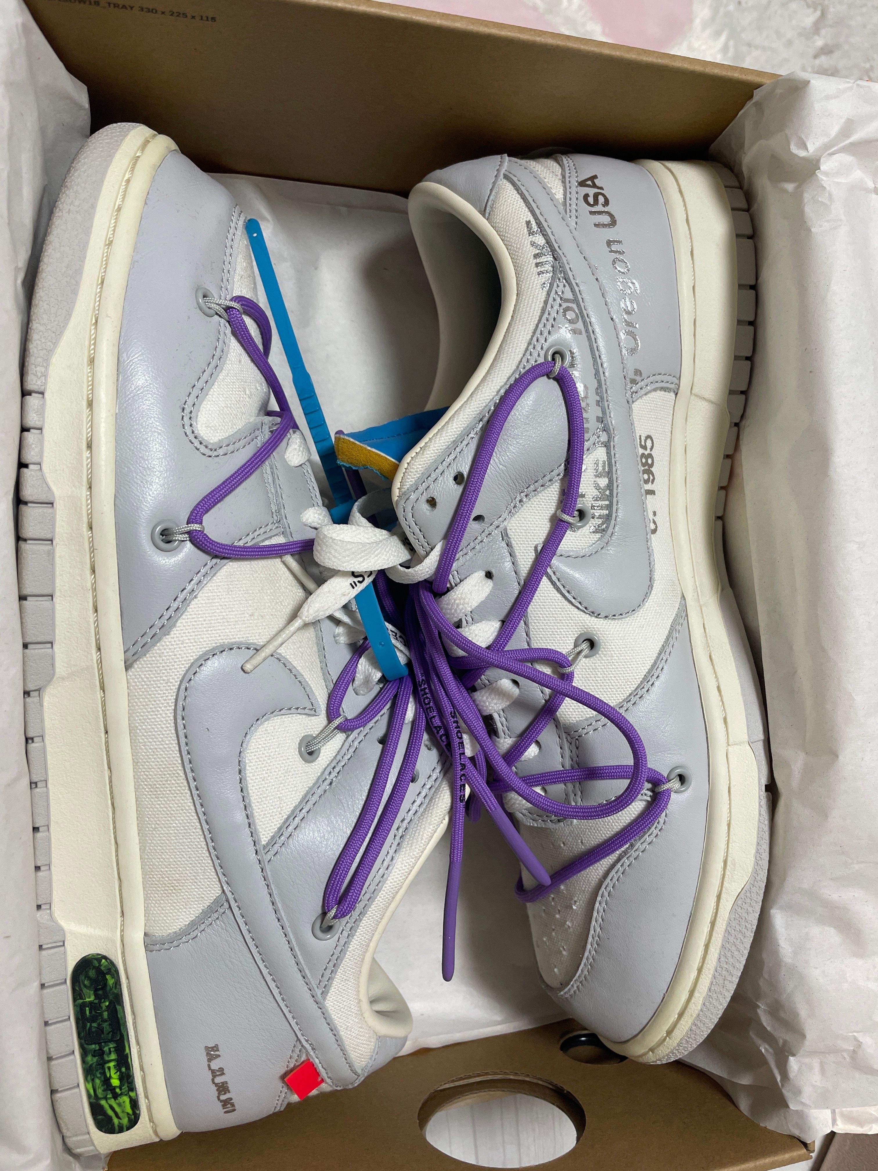 Off-White × Nike Dunk Low "Sail/Neutral Gray"