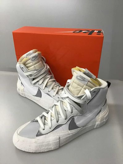 sacai × NIKE BLAZER MID "WHITE/WOLF GREY"