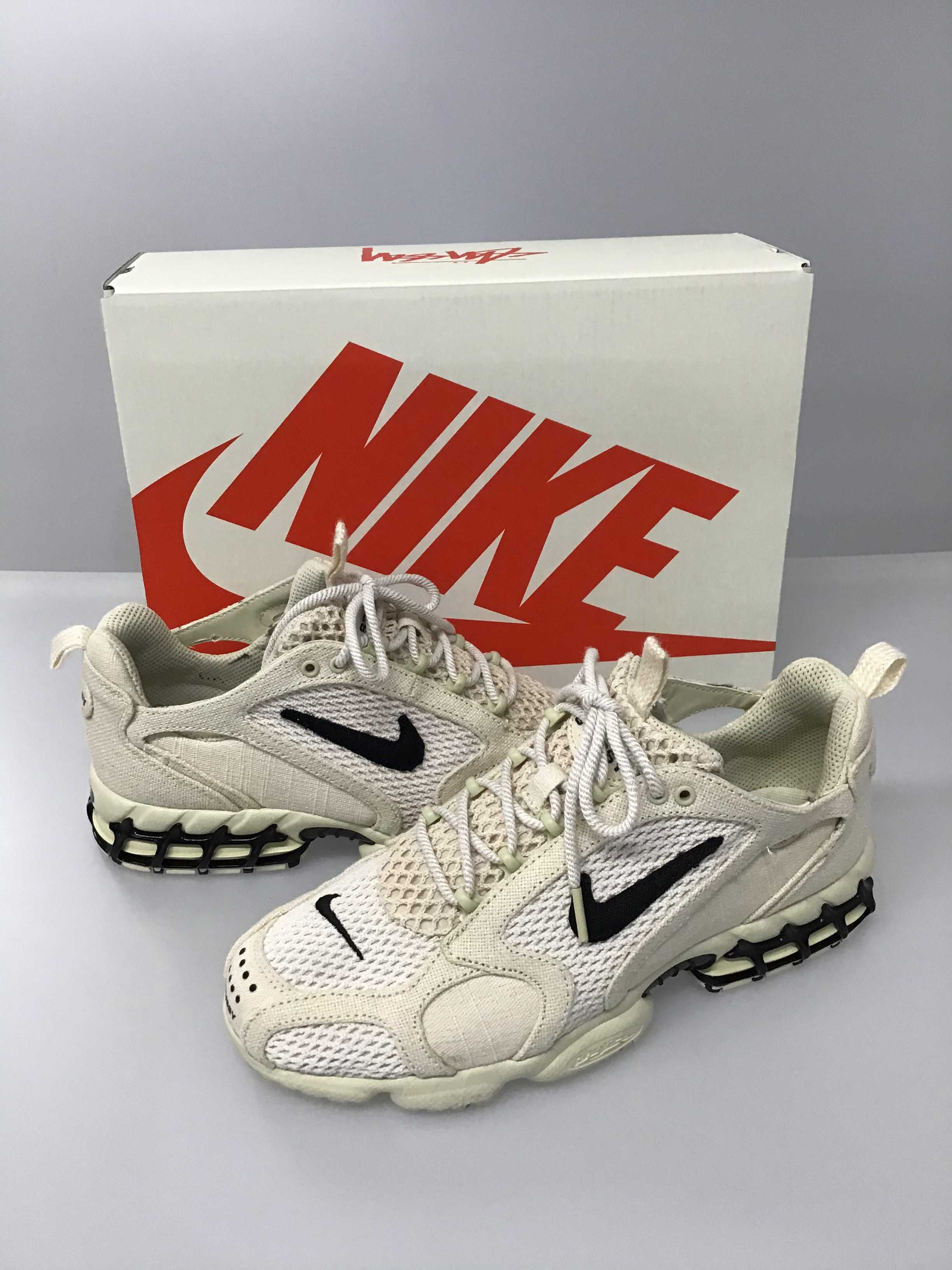 Stussy × Nike Air Zoom Spiridon CG 2 "Fossil/Black"