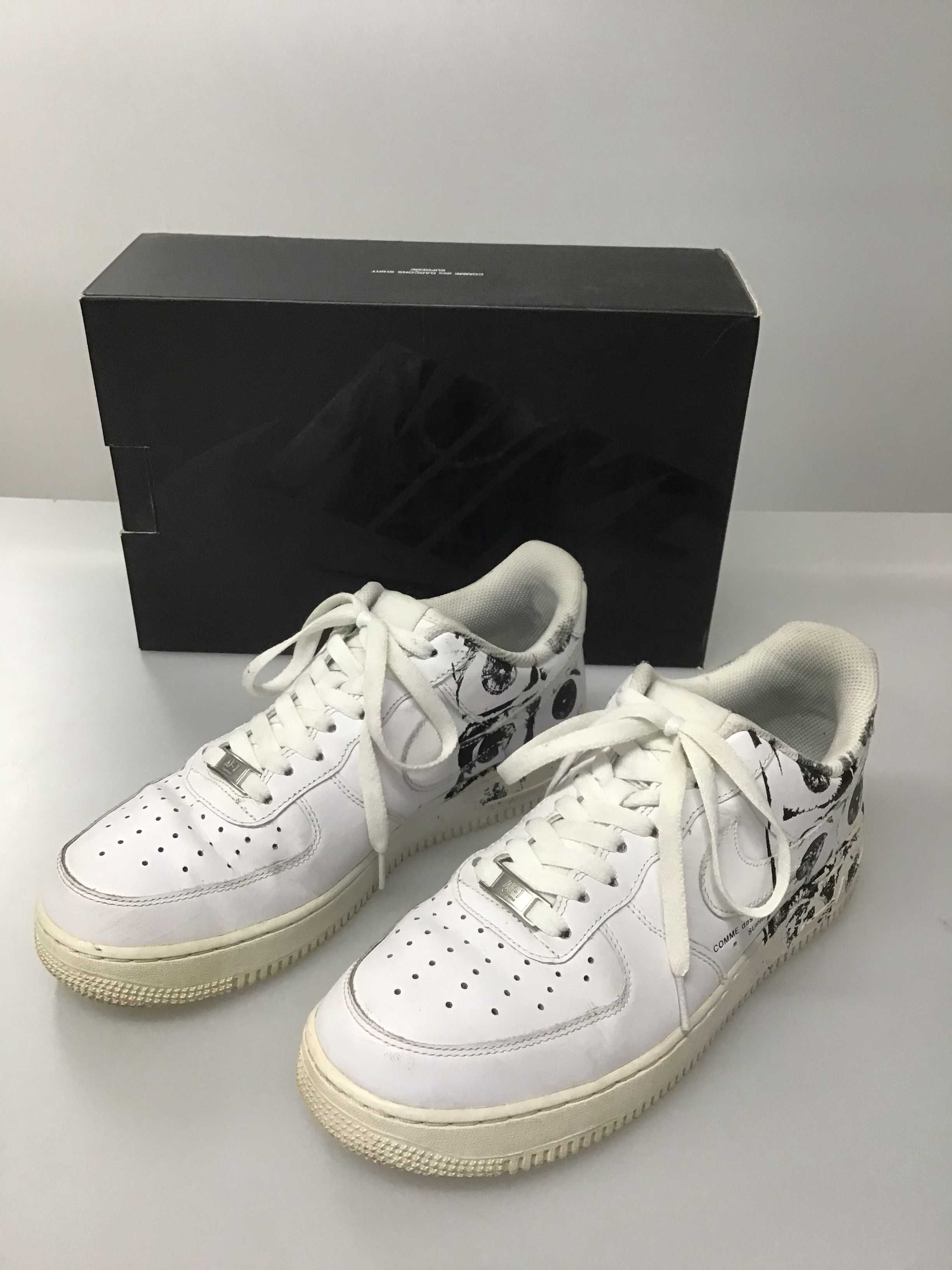 Supreme × COMME des GARCONS SHIRT × Nike Air Force 1 Low "White"