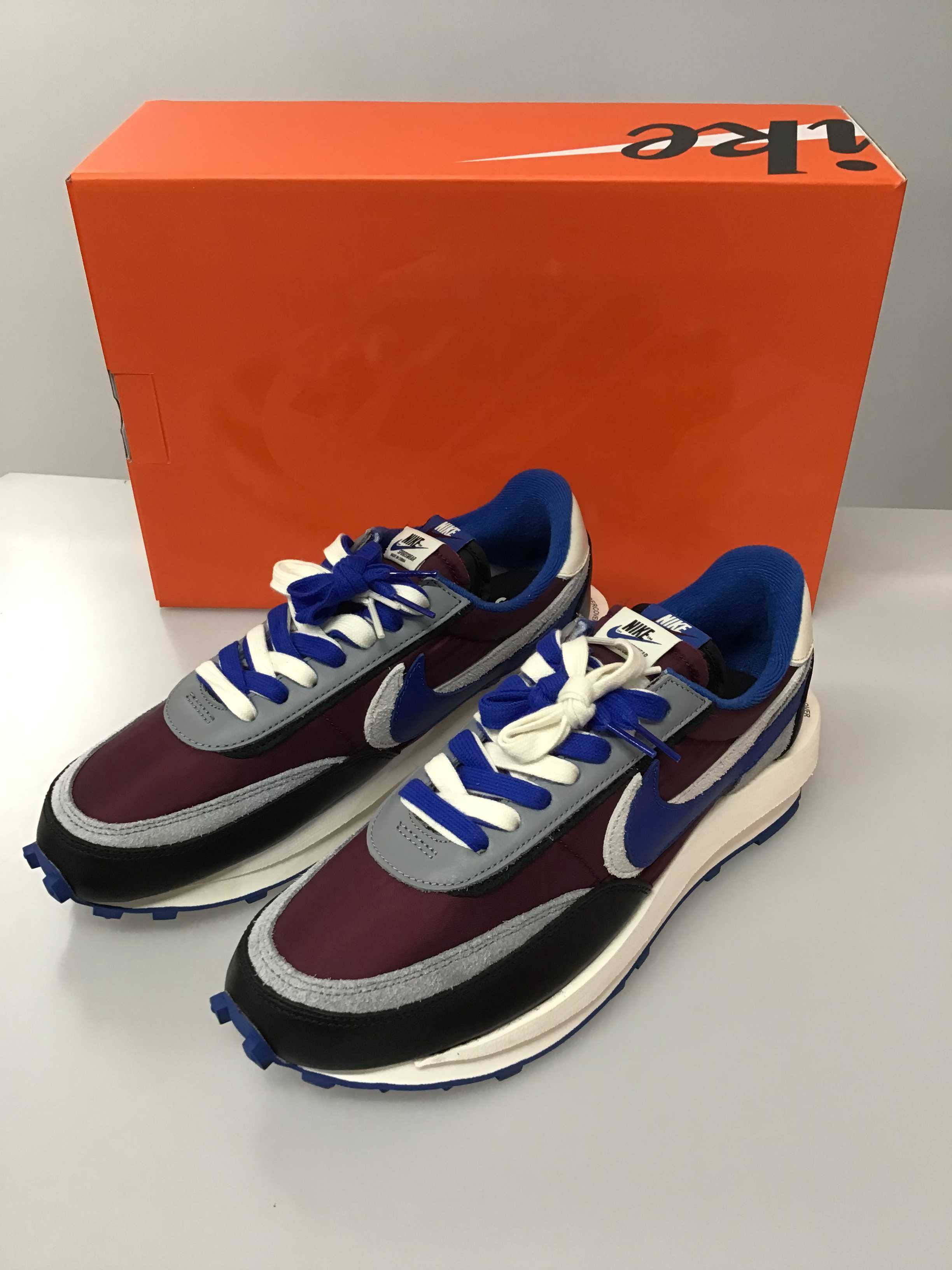 UNDERCOVER × sacai × Nike LD Waffle "Night Maroon/Pale Ivory-Ground Grey-Team Royal"
