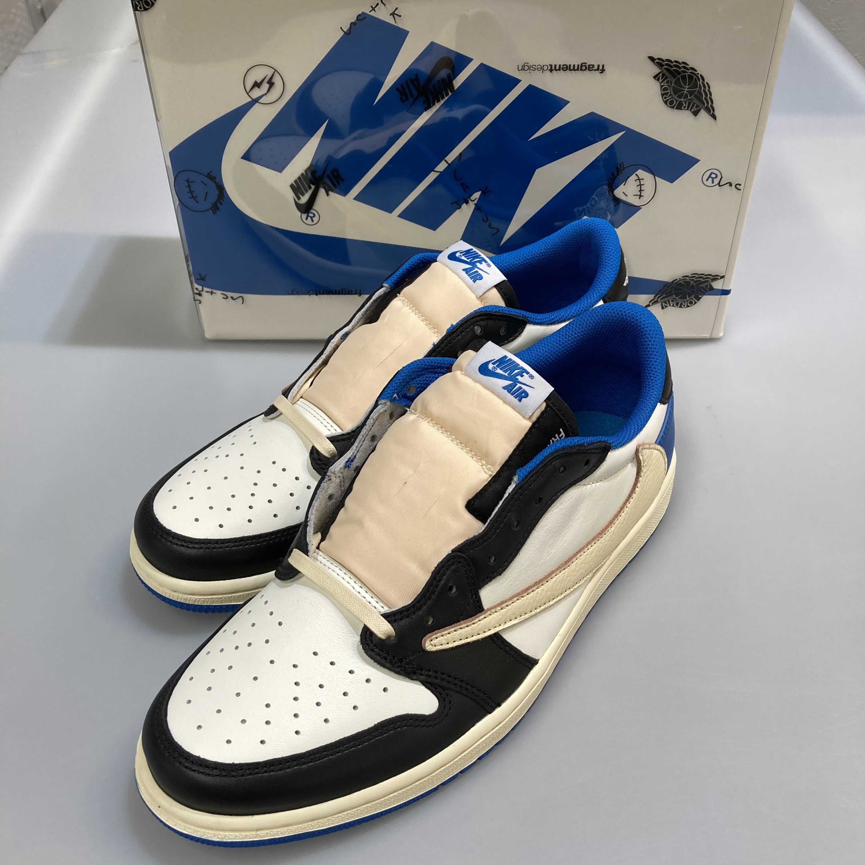 Travis Scott × fragment design × Nike Air Jordan 1 Low OG SP "Military Blue"