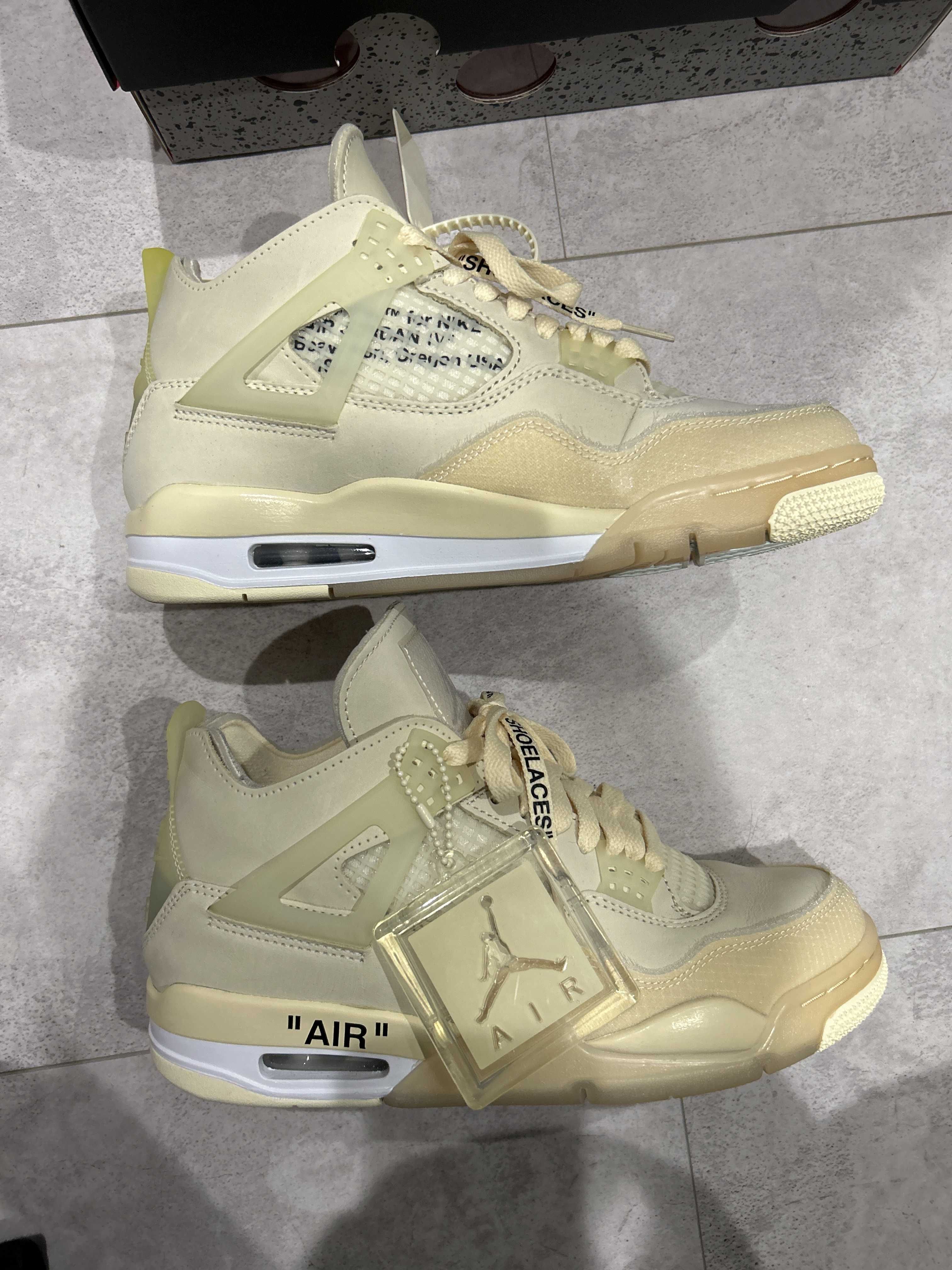 Off-White × Nike Women's Air Jordan 4 SP "Sail"