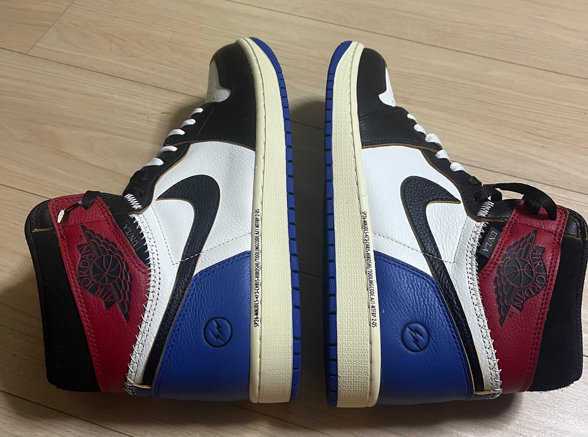 fragment design × UNION × Nike Air Jordan 1 High OG "Black/Varsity Red"