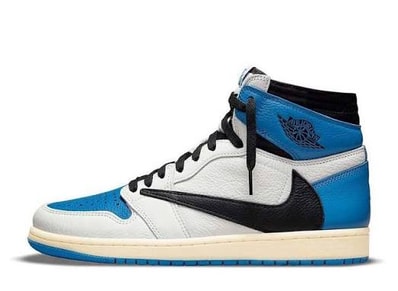 Travis Scott × fragment design × Nike Air Jordan 1 Retro High OG SP "Military Blue"