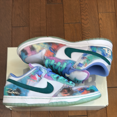 Futura × Nike SB Dunk Low "White and Geode Teal"