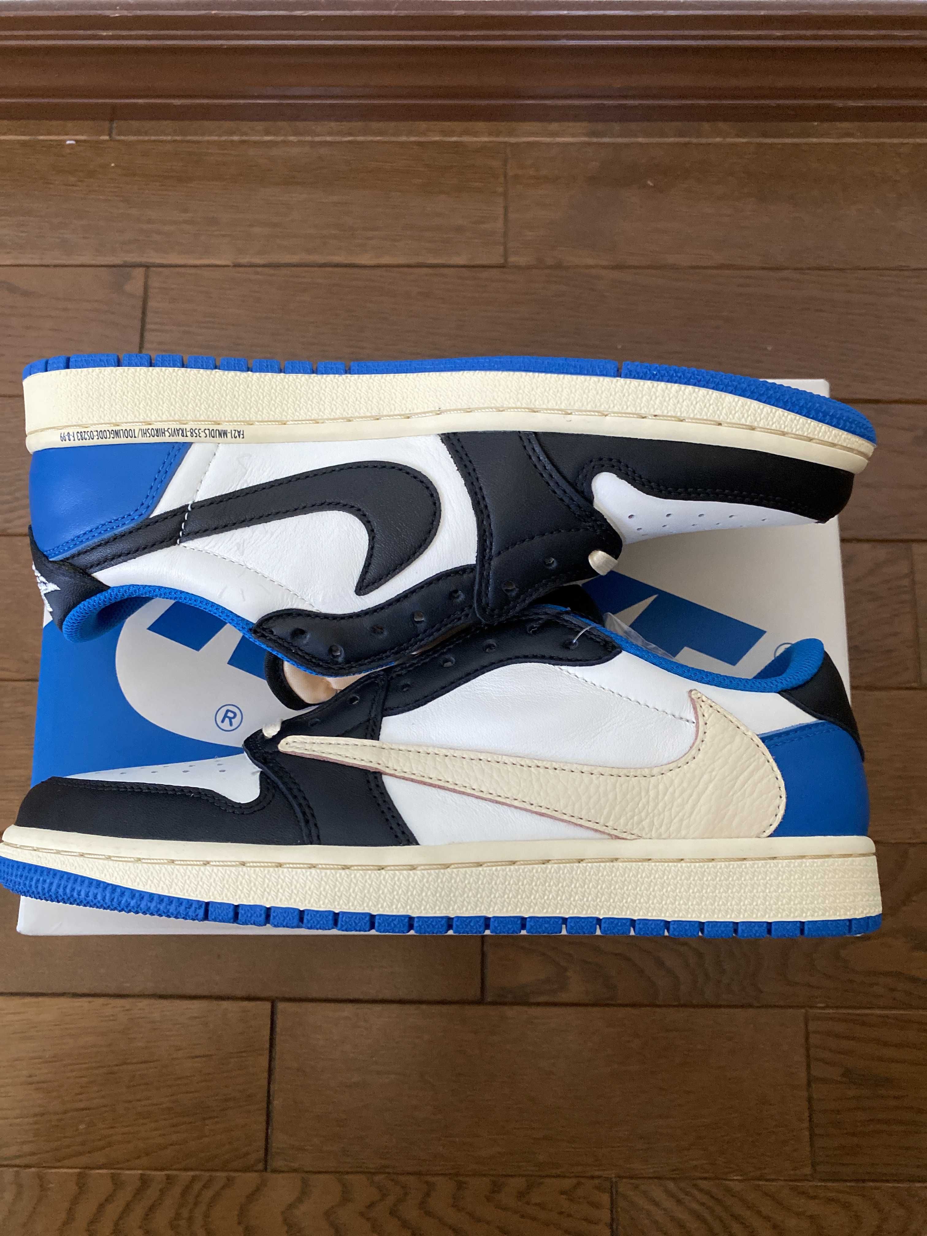 Travis Scott × fragment design × Nike Air Jordan 1 Low OG SP "Military Blue"
