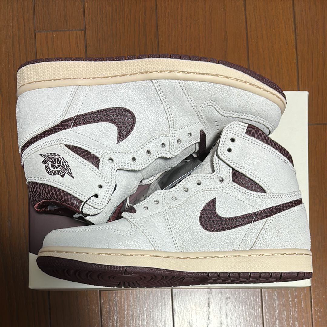 A Ma Maniere × Nike Air Jordan 1 Retro High OG "Sail and Burgundy"