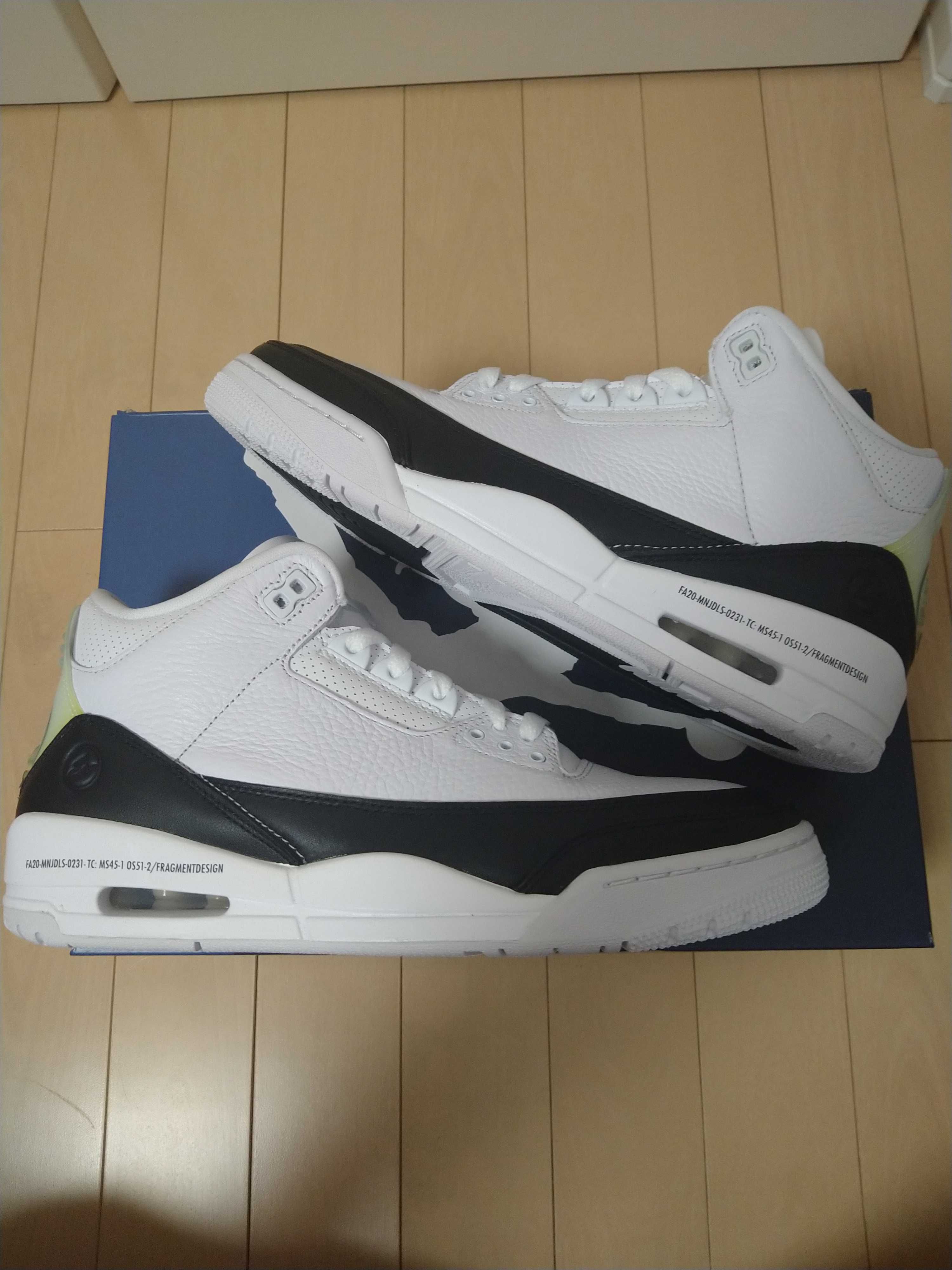 Fragment × Nike Air Jordan 3 "White/Black"