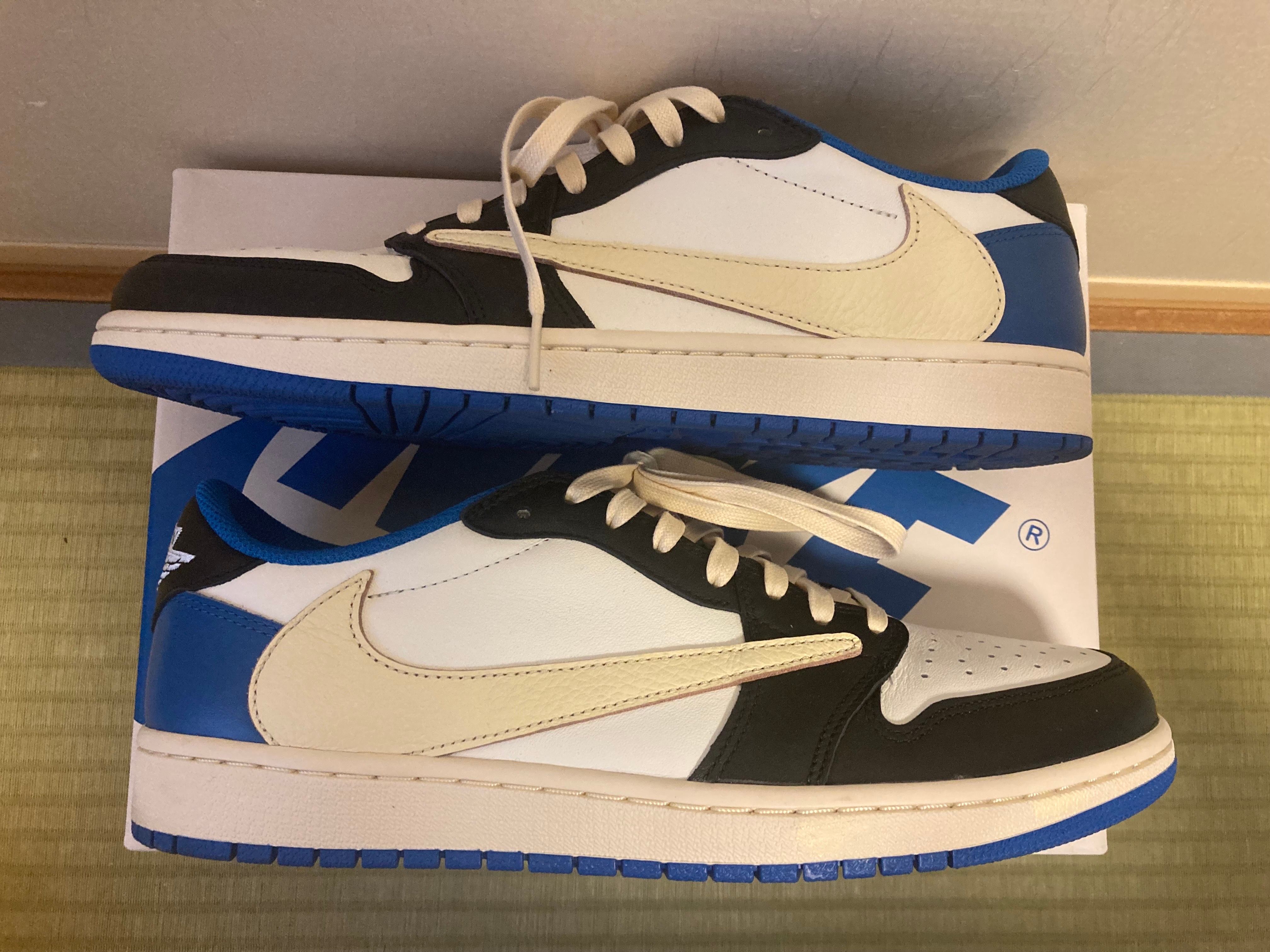 Travis Scott × fragment design × Nike Air Jordan 1 Low OG SP "Military Blue"