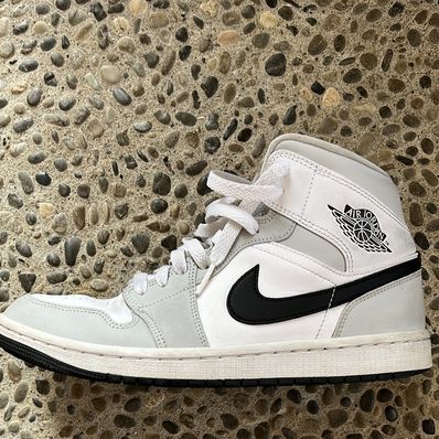 Nike Women's Air Jordan 1 Mid "Grey Fog/White/Black"