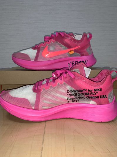 Off-White × Nike Zoom Fly "Pink"